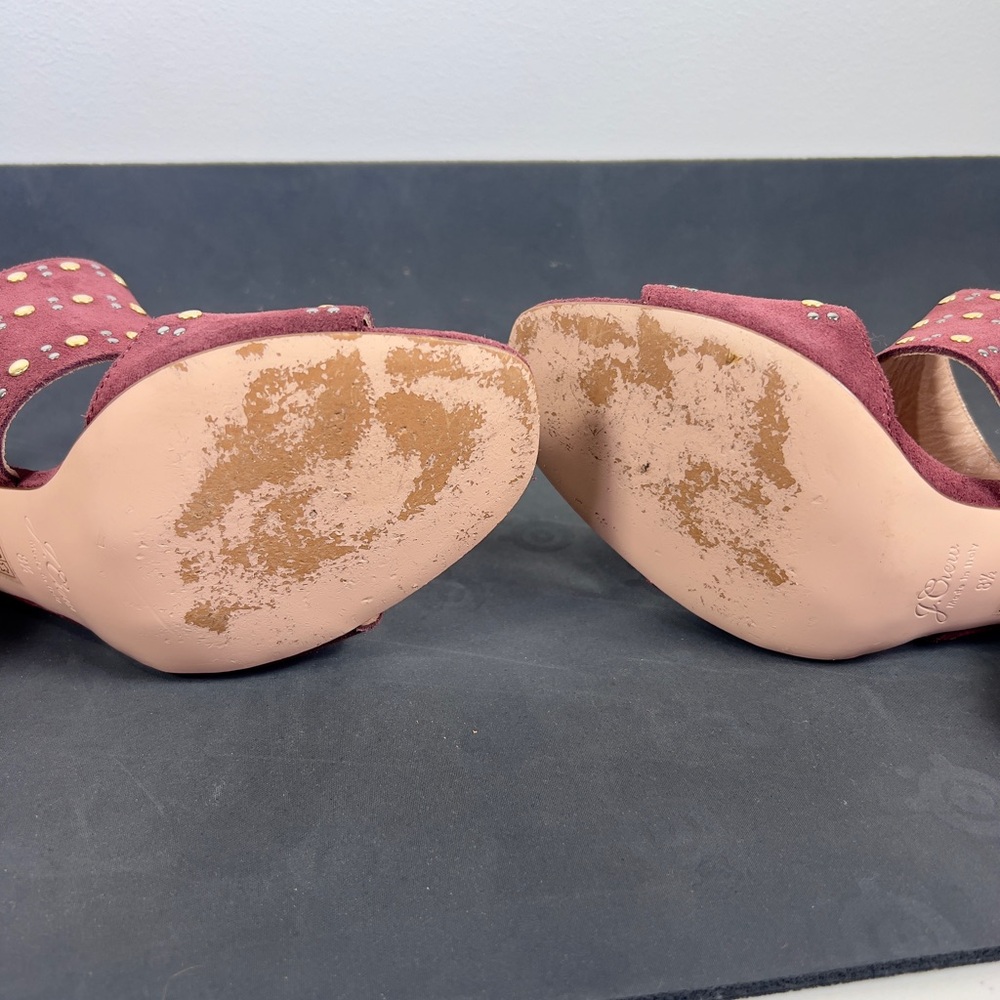 Jcrew Size 8.5 Stella Heels In Studded Suede - Bu… - image 4